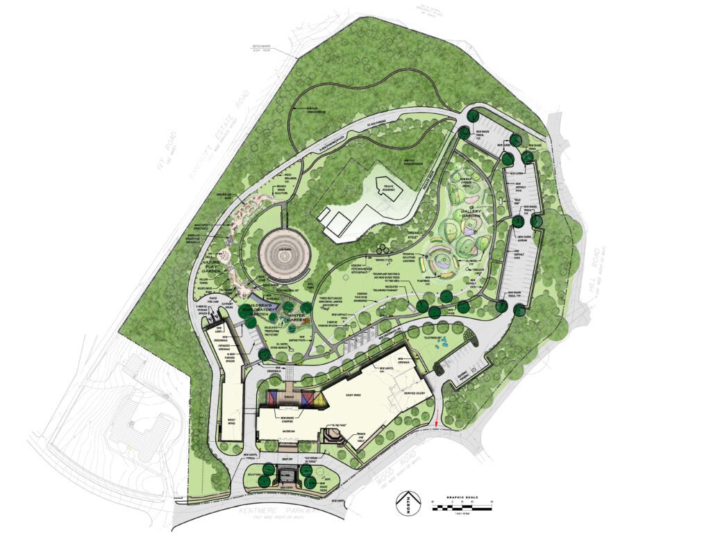 Site Masterplan Emphasizing Garden Zones and Circulation
